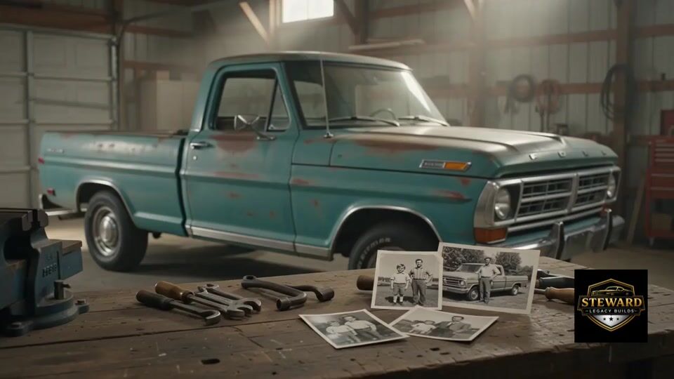 Poster frame from the Legacy Builds video: the complete story behind restorations, custom builds, and the people who made them possible.